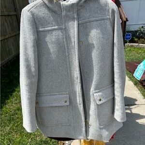 J. Crew Gray Wool-Blend Pea Coat